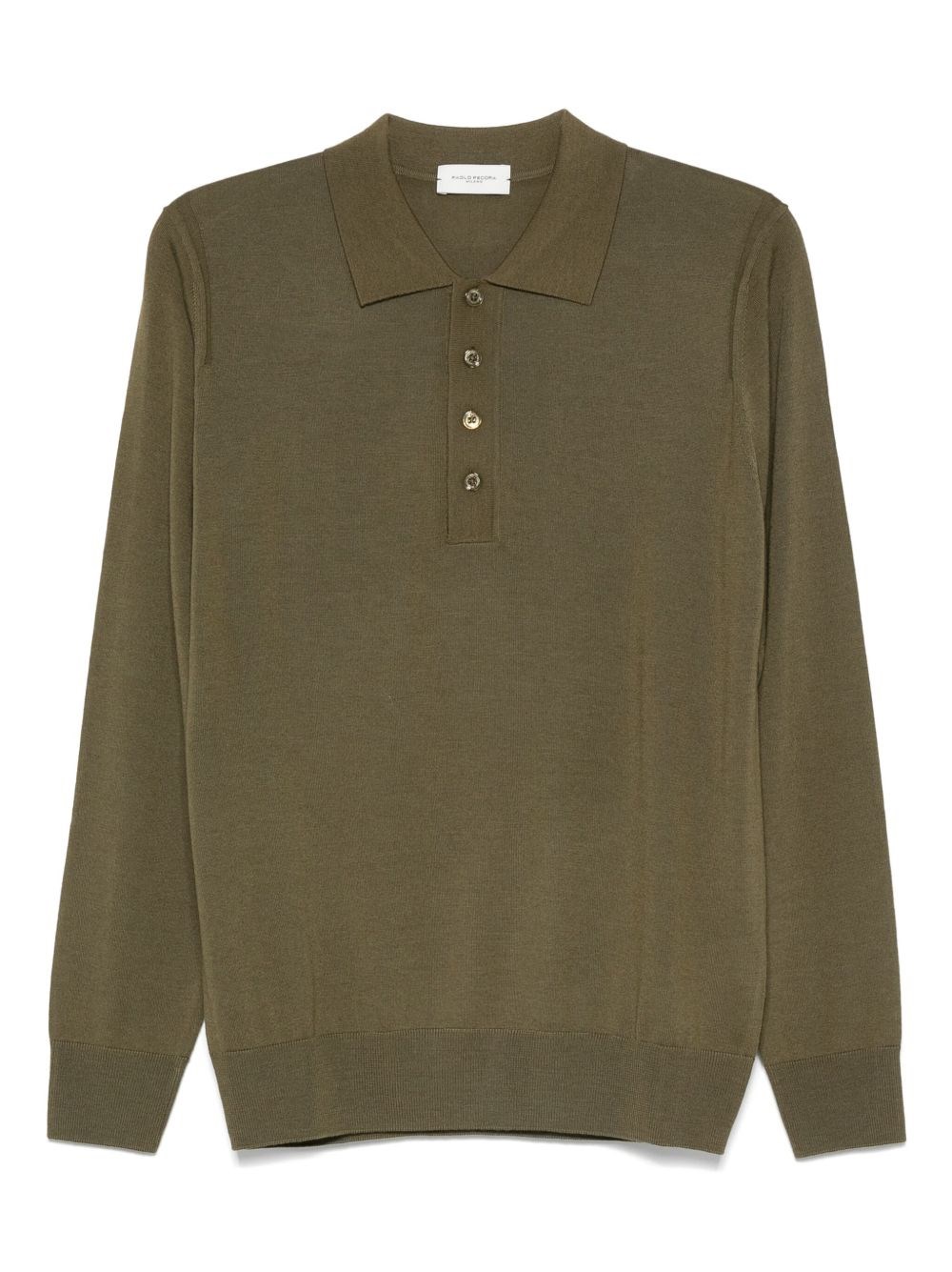 Paolo Pecora Green Long-sleeved Sweater In Green
