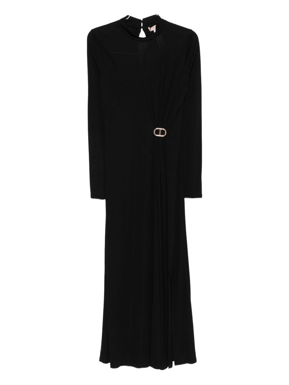 Twinset Black Dress In Multi