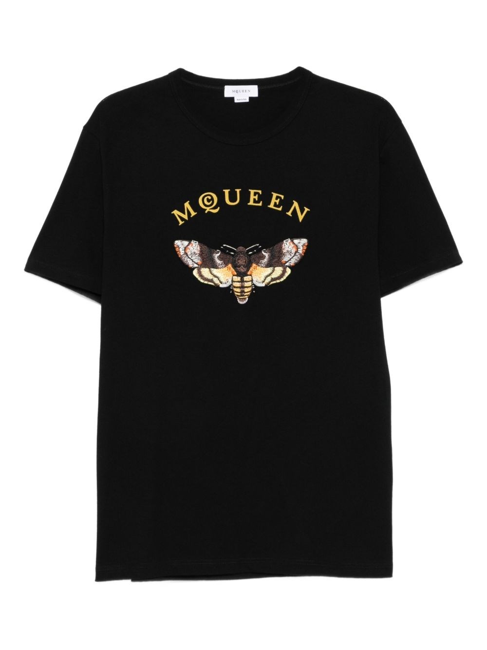 Alexander Mcqueen Embroidered T-shirt In Black