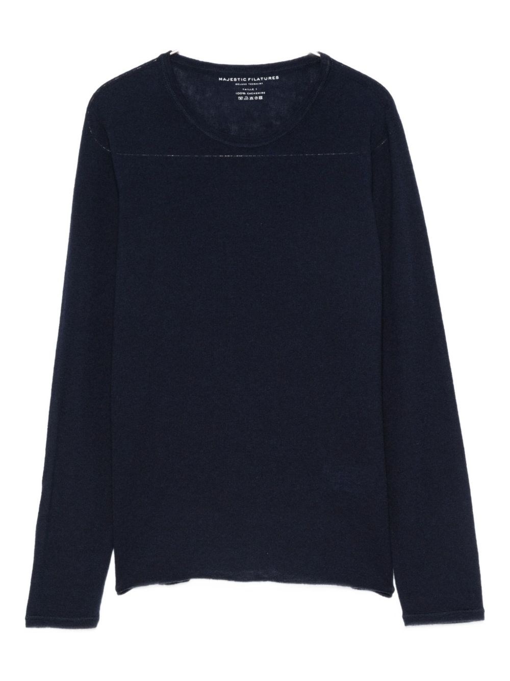 Majestic Filatures Long Sleeve Crew Neck Sweater In Multi