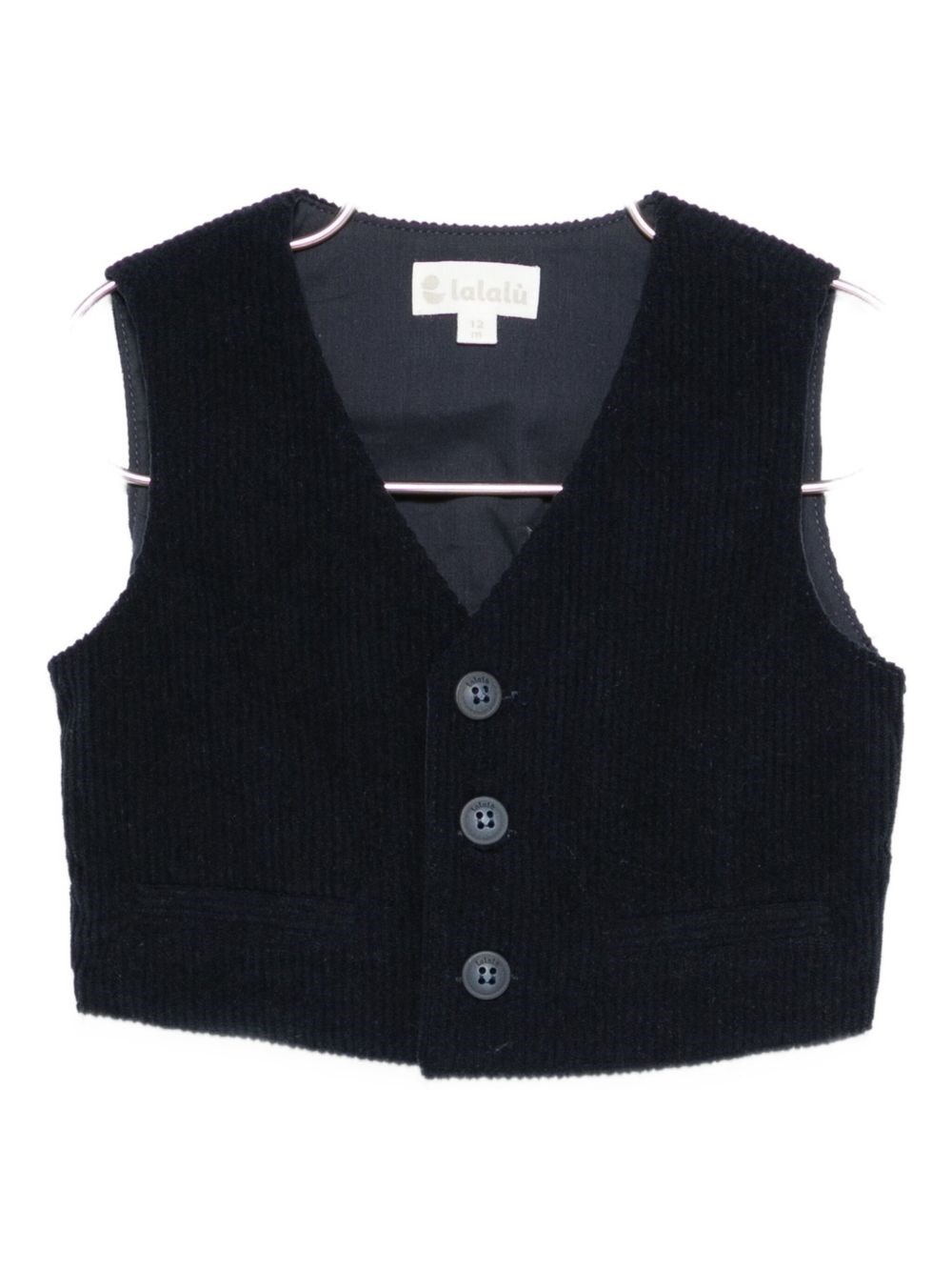 Lalalù Lalalu Corduroy Vest In Black