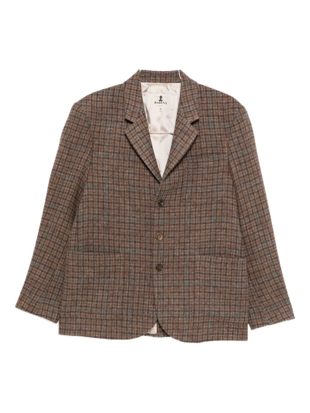 Barena Venezia Barena Three-button Checked Blazer In Brown