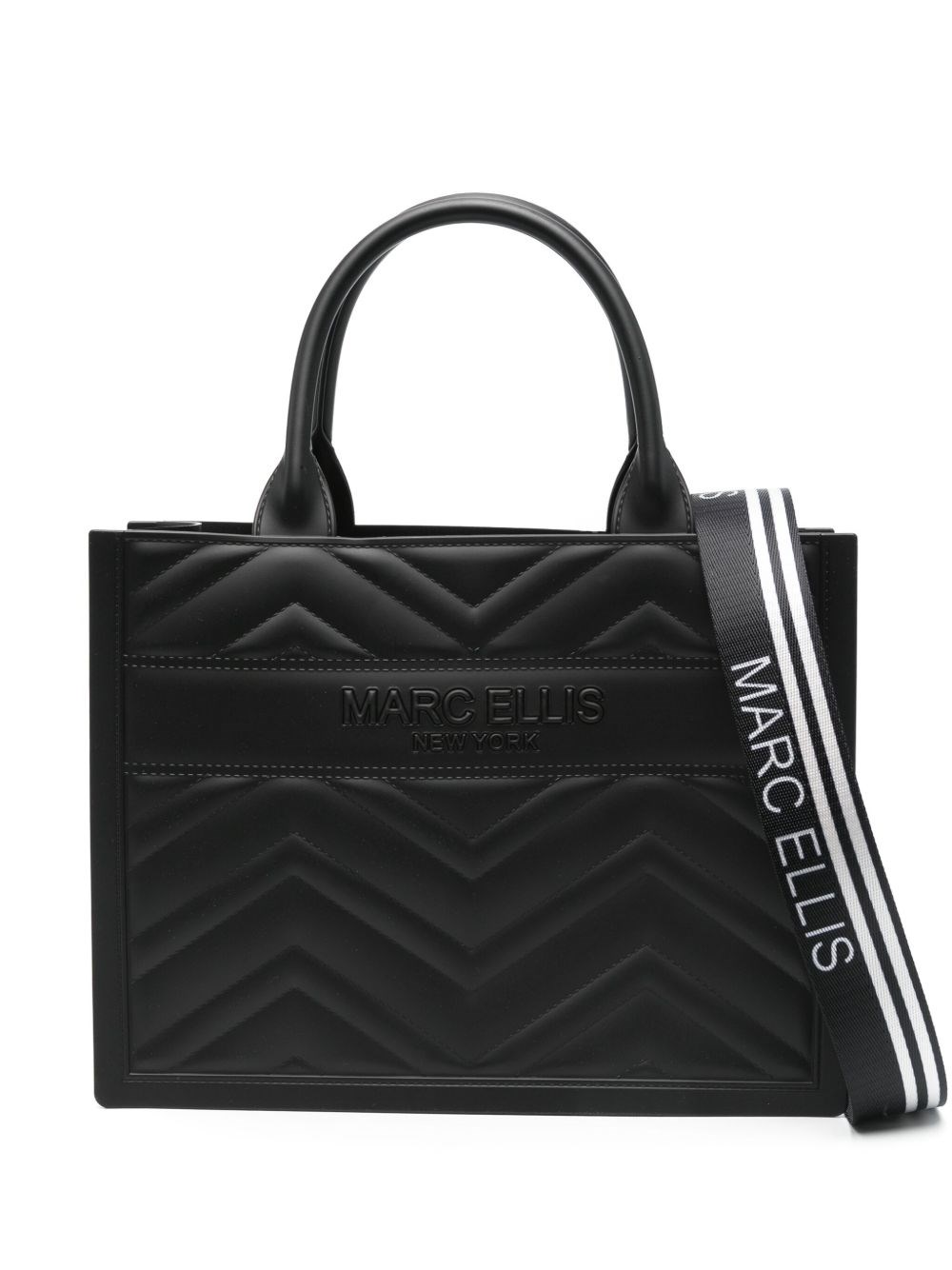 Marc Ellis Medium Flat Buby Wave Tote Bag In Black