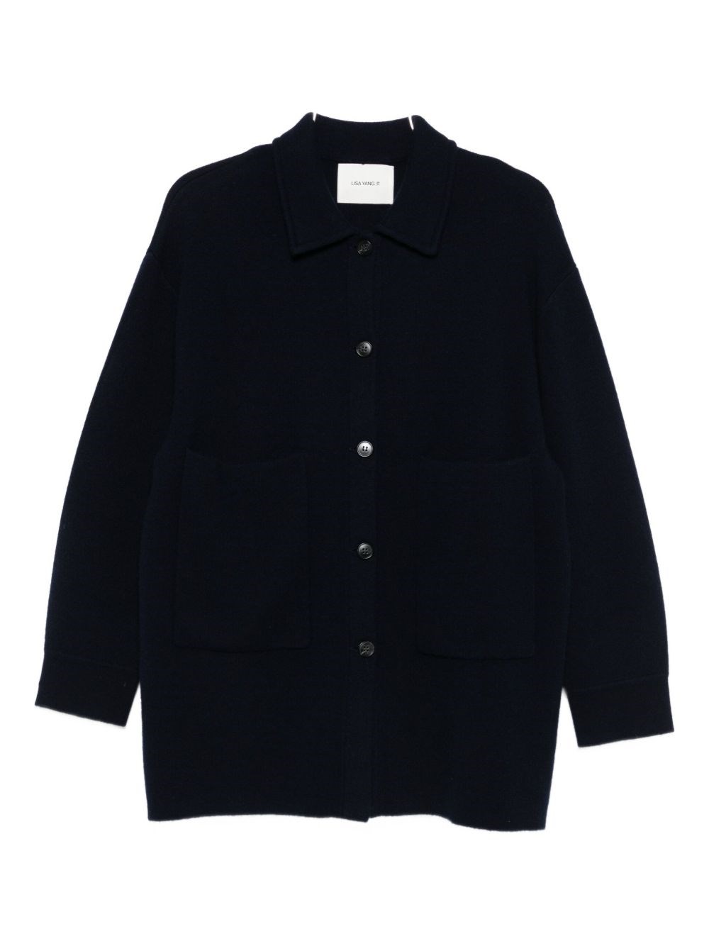 Lisa Yang Long Sleeve Cardigan In Blue