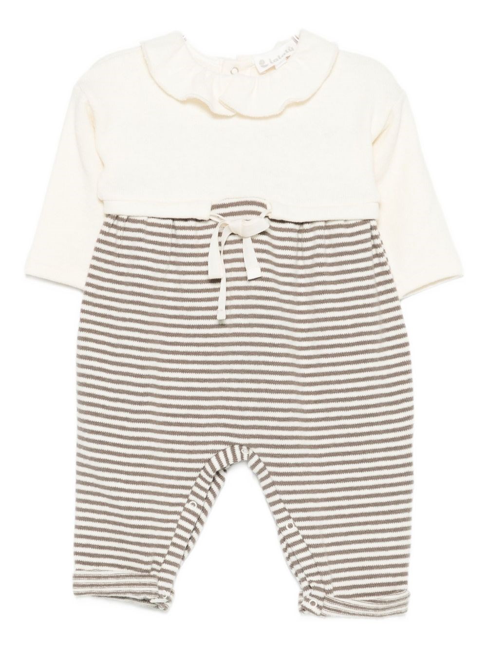 Lalalù Lalalu' Green Beige Dress In Brown