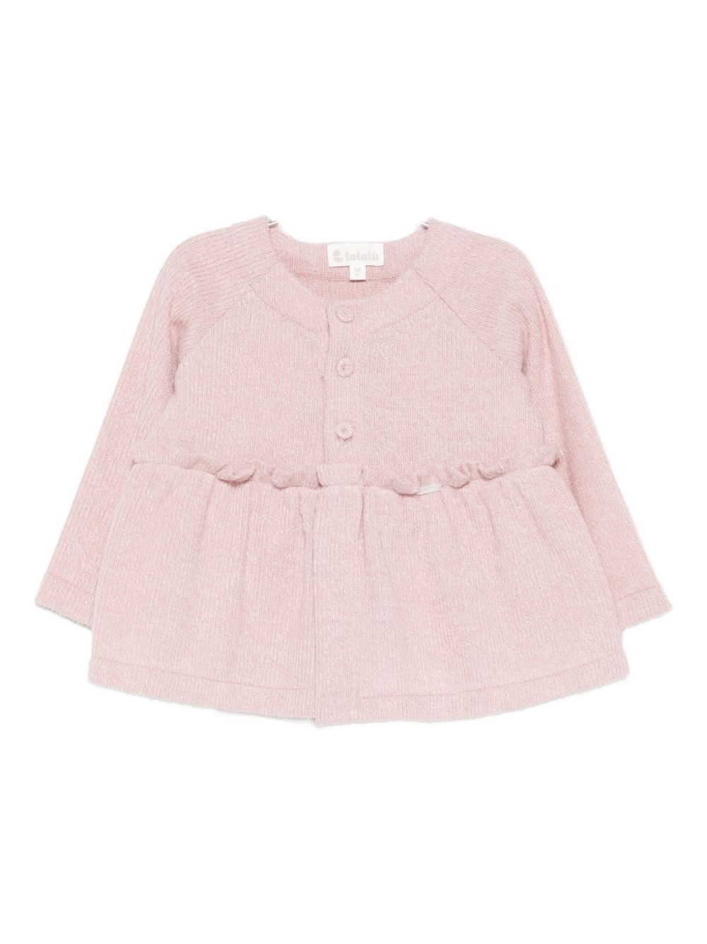 Lalalù Kids' Lalalu Ruffle Sweater In Pink