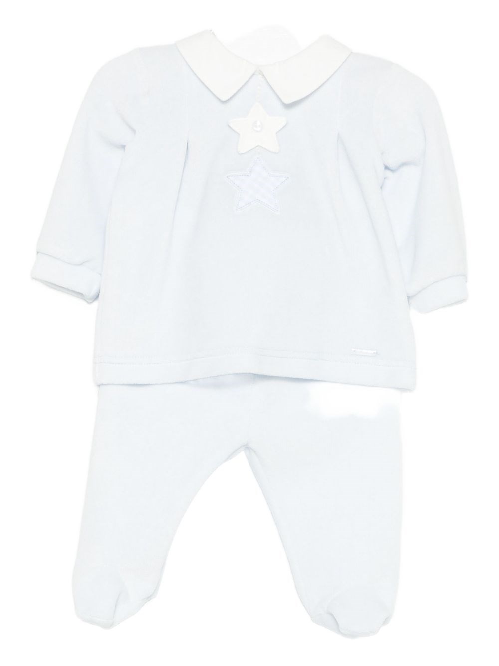 Lalalù Kids' Lalalu Star Appliqué Jumpsuit In Blue