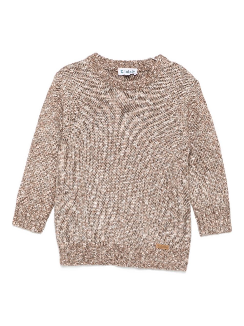 Lalalù Crew-neck Sweater In Brown