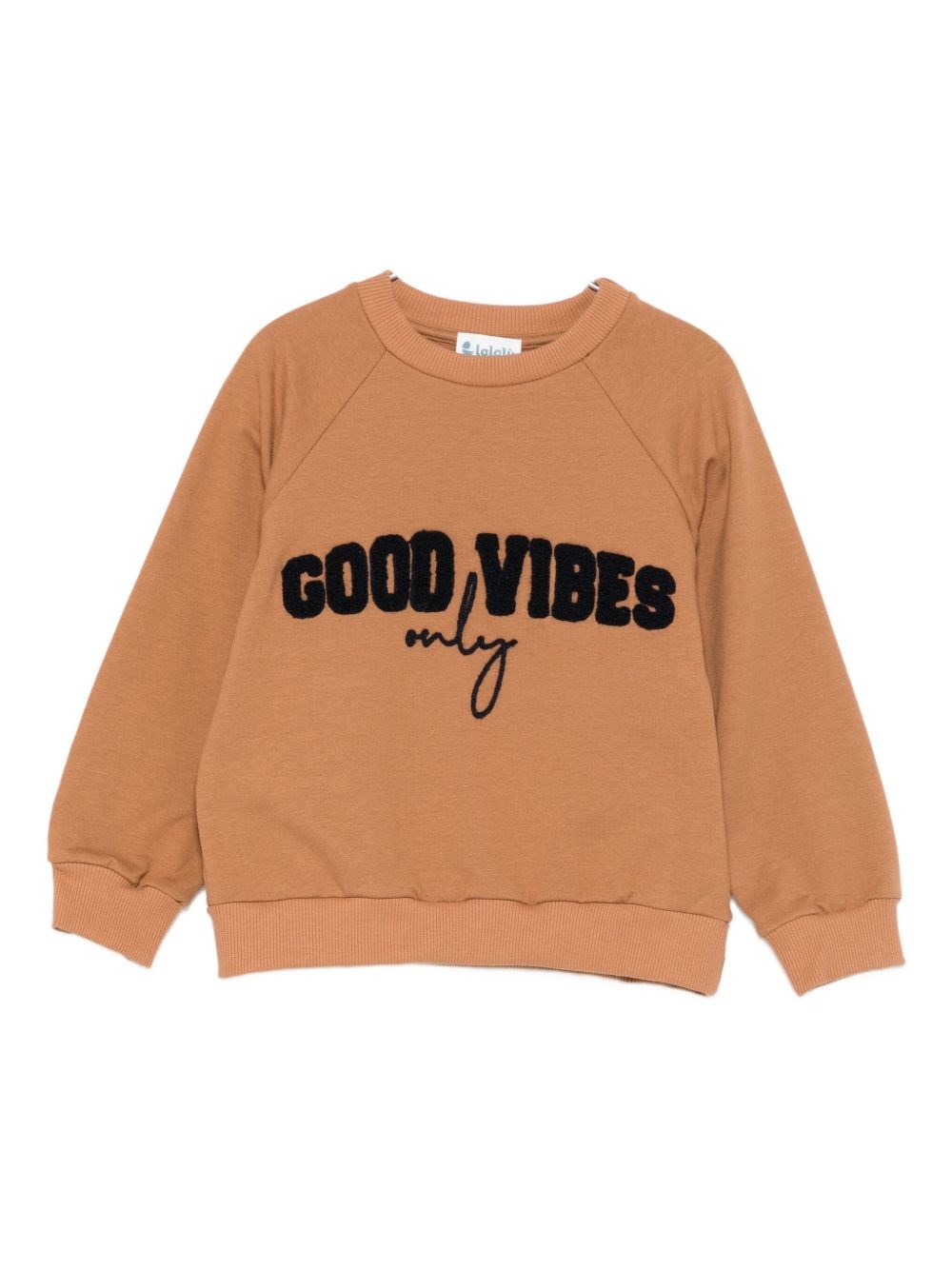 Lalalù Good Vibes Sweatshirt In Brown