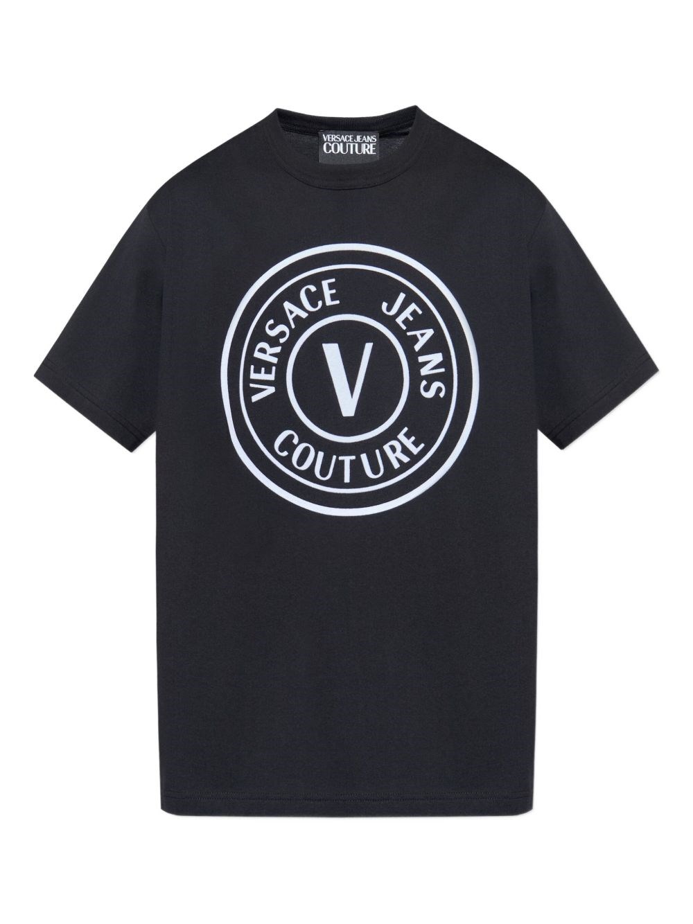 Versace Jeans Couture Circular Logo T-shirt In Multi