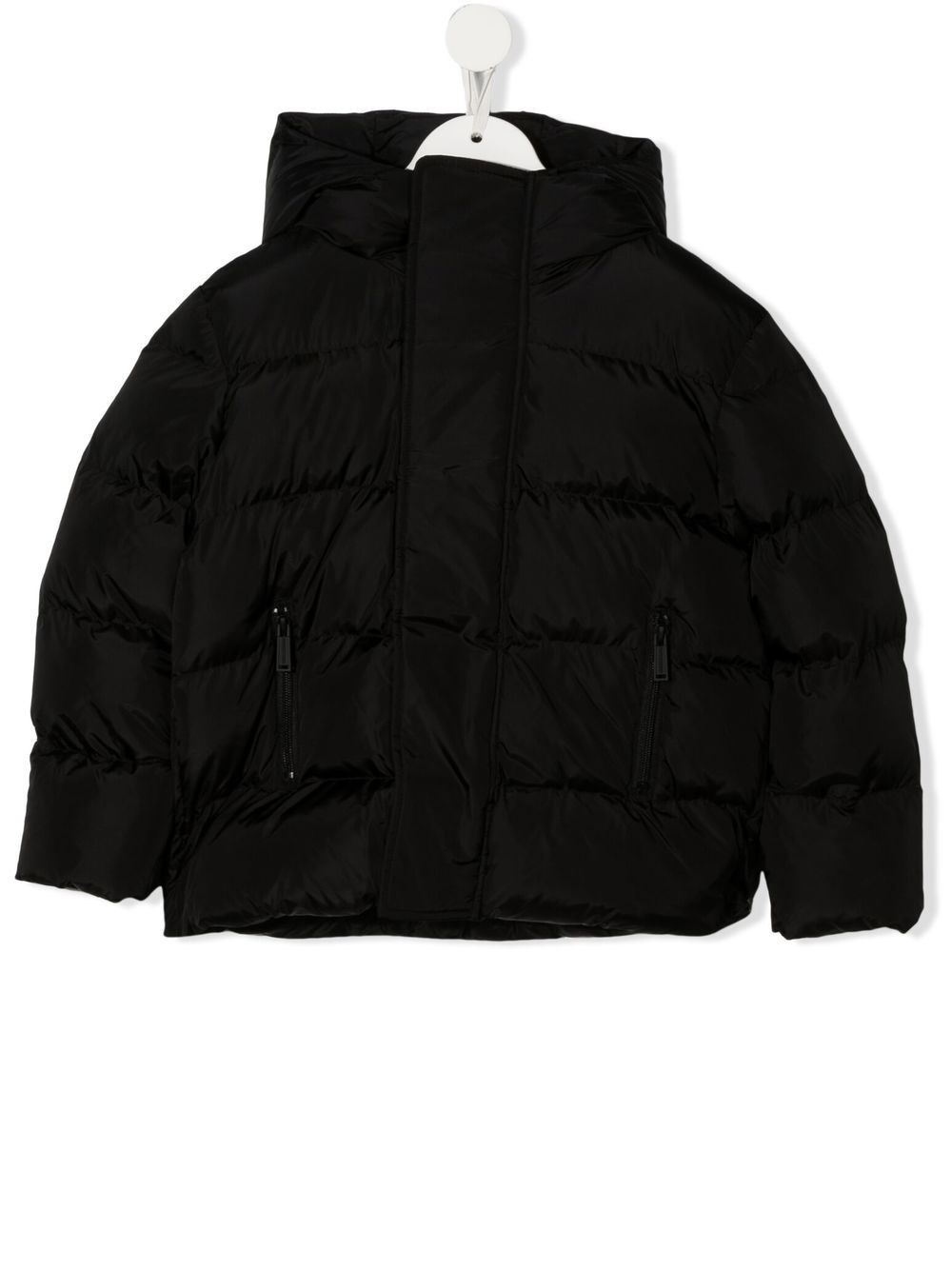 Dsquared2 Kids Down Jacket With Print In Black