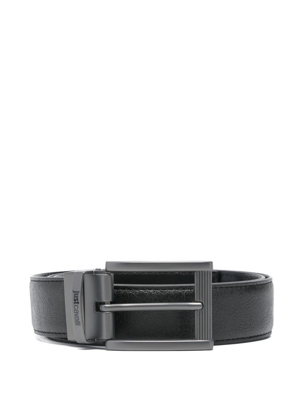 Just Cavalli Leather Belt In Black