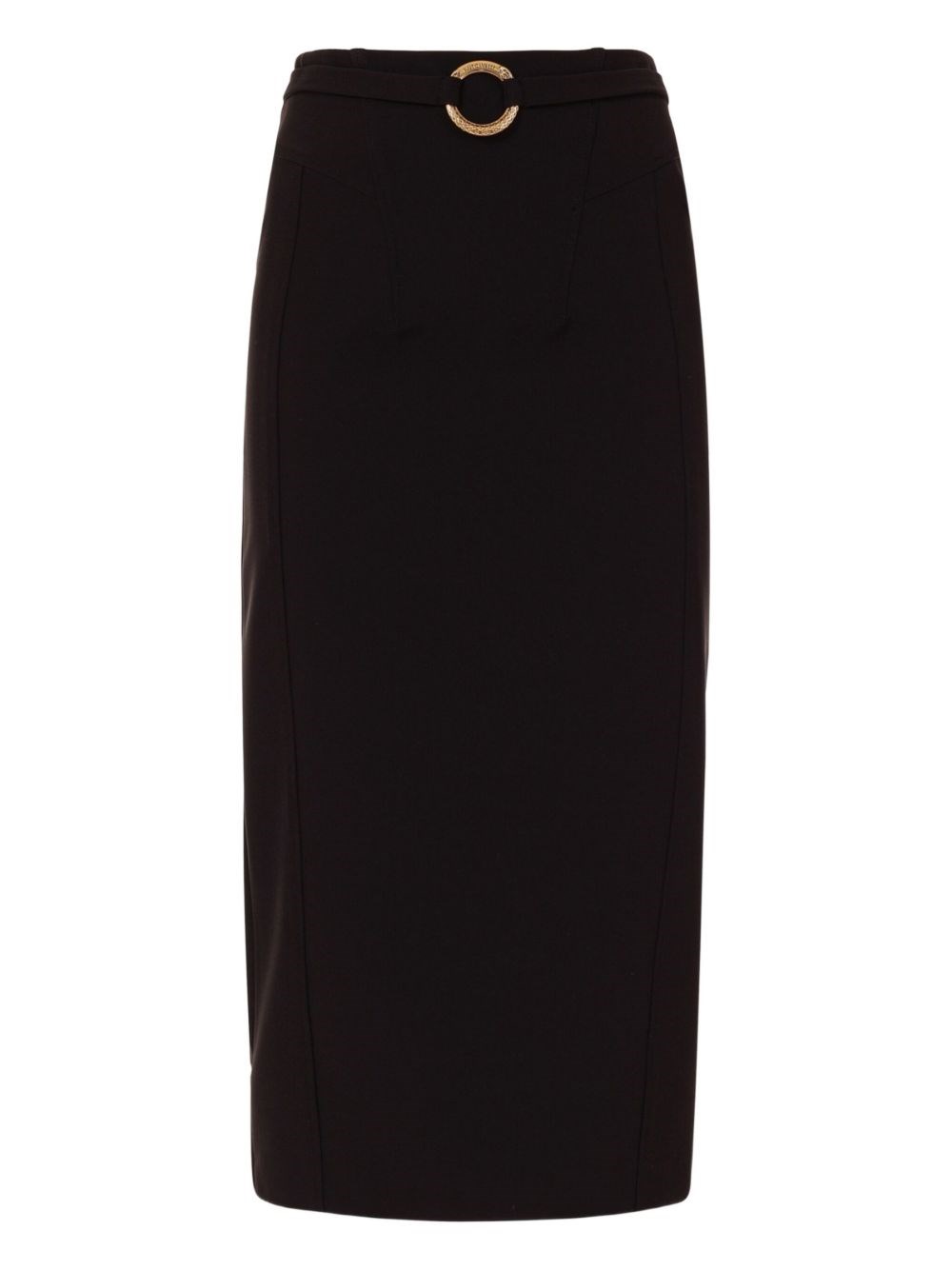 Just Cavalli Midi Pencil Skirt With Ring Detail In Black