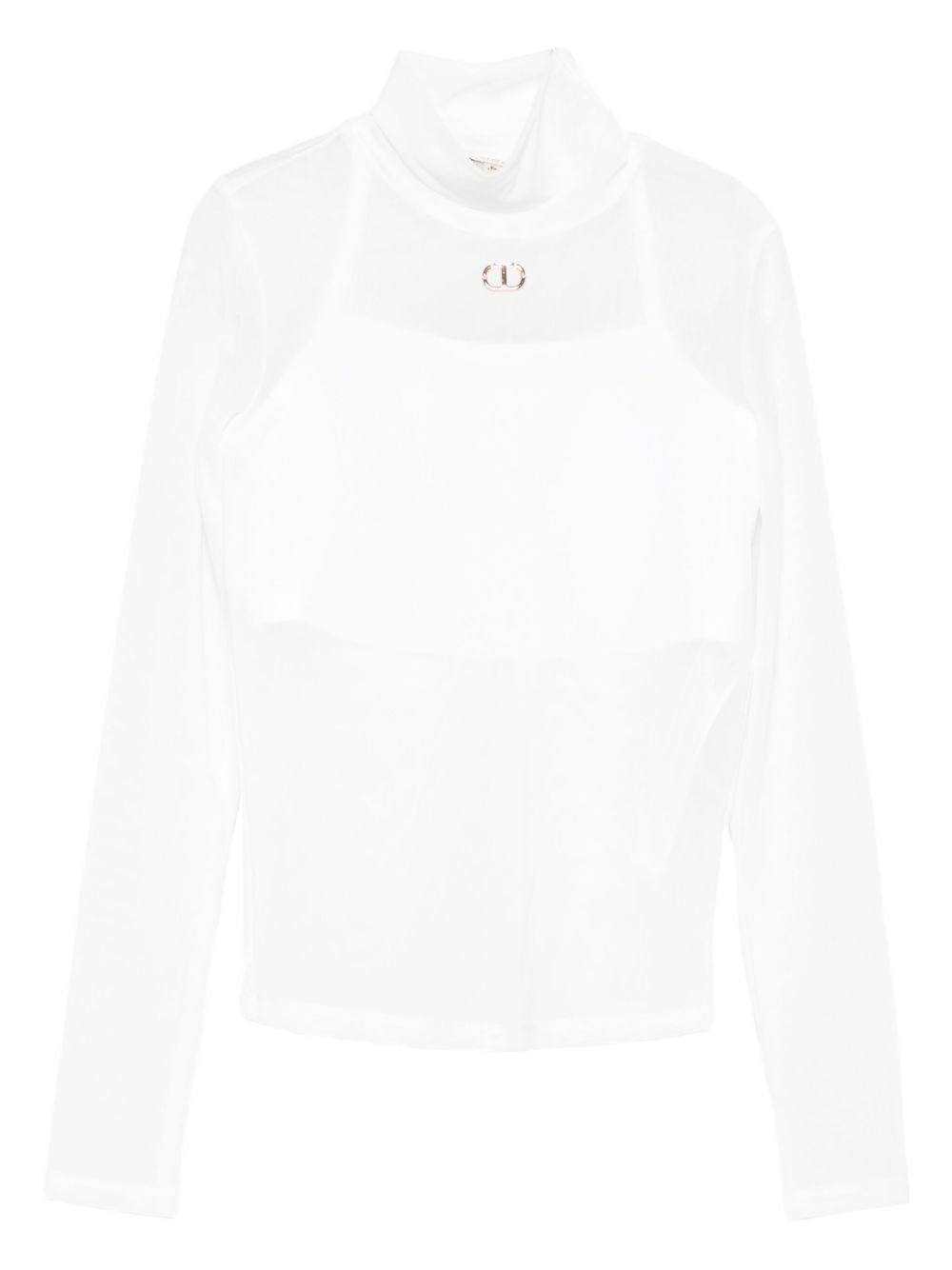 Twinset Kids High Neck T-shirt In White