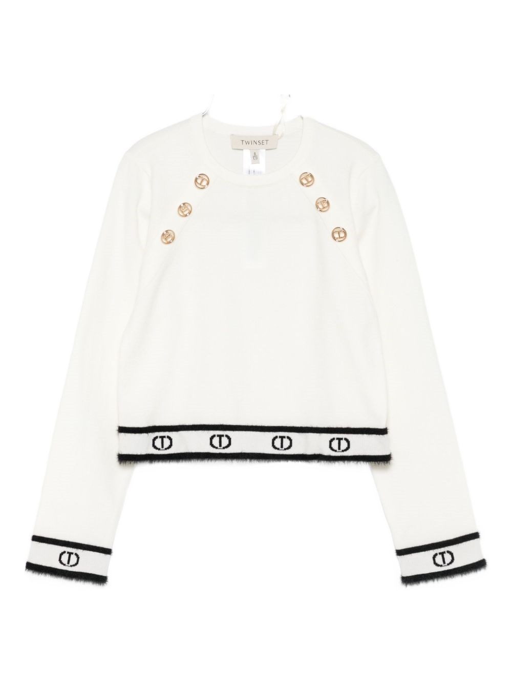 Twinset Kids Sweater With Buttons In White