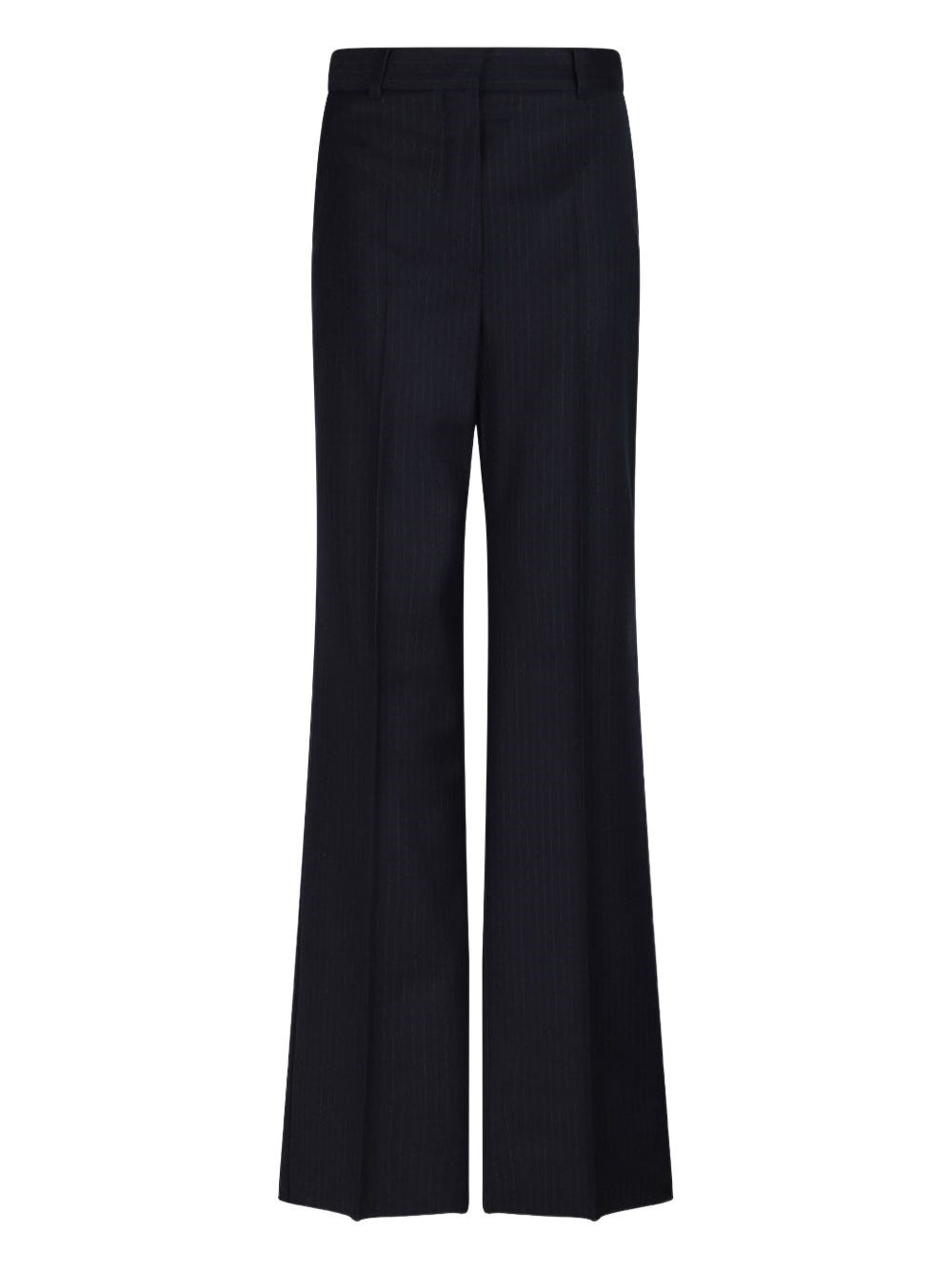 Max Mara Pinstripe Wide-leg Trousers In Black