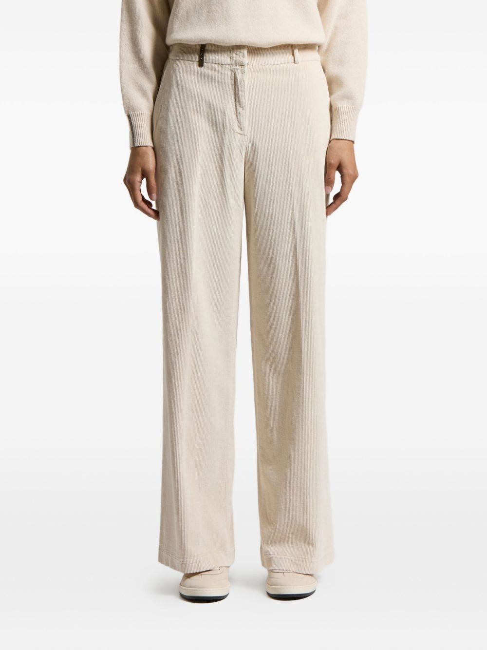 Peserico Corduroy Trousers In White