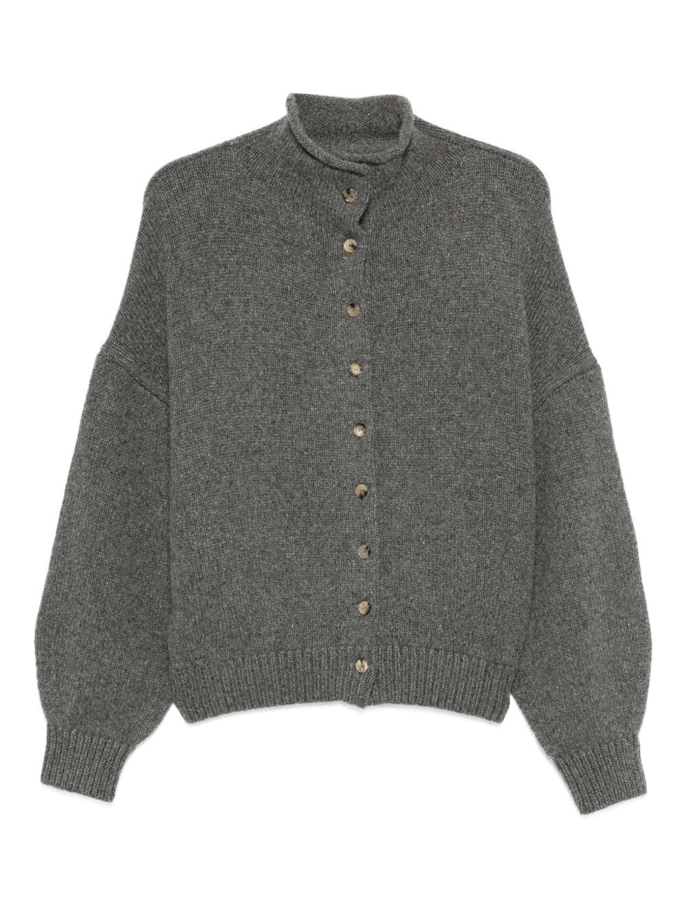 Khaite Button Cardigan In Gray
