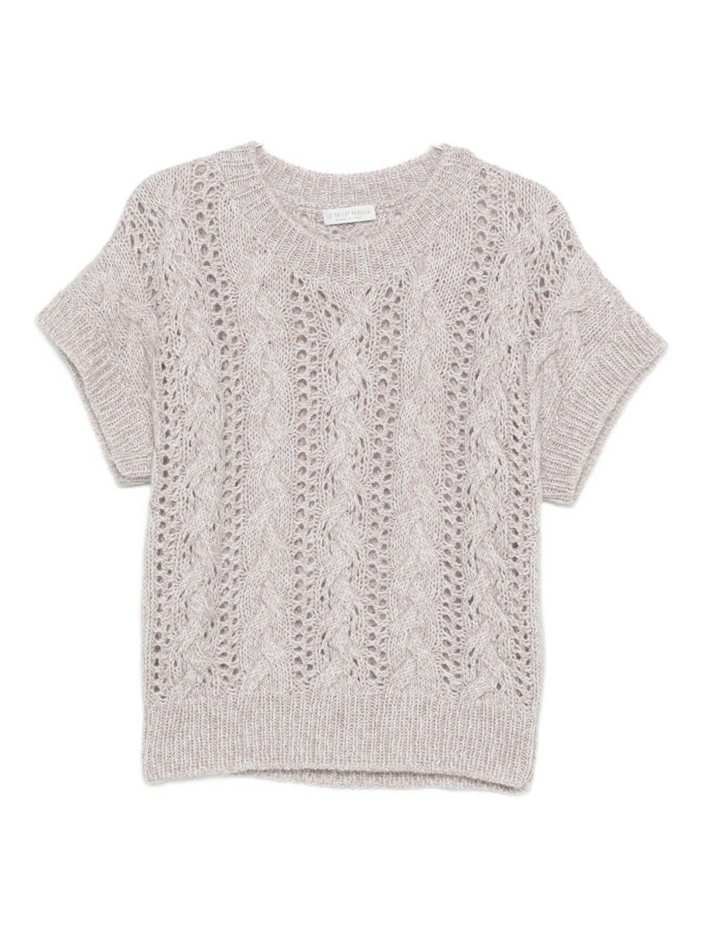 Le Tricot Perugia Cable-knit Jumper In Neutral