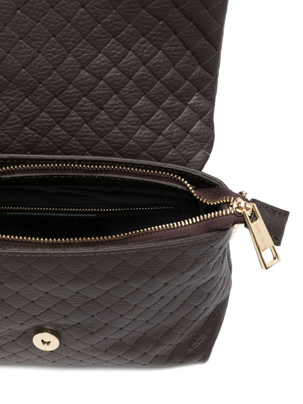 Marc Ellis Woven Crossbody Bag In Brown