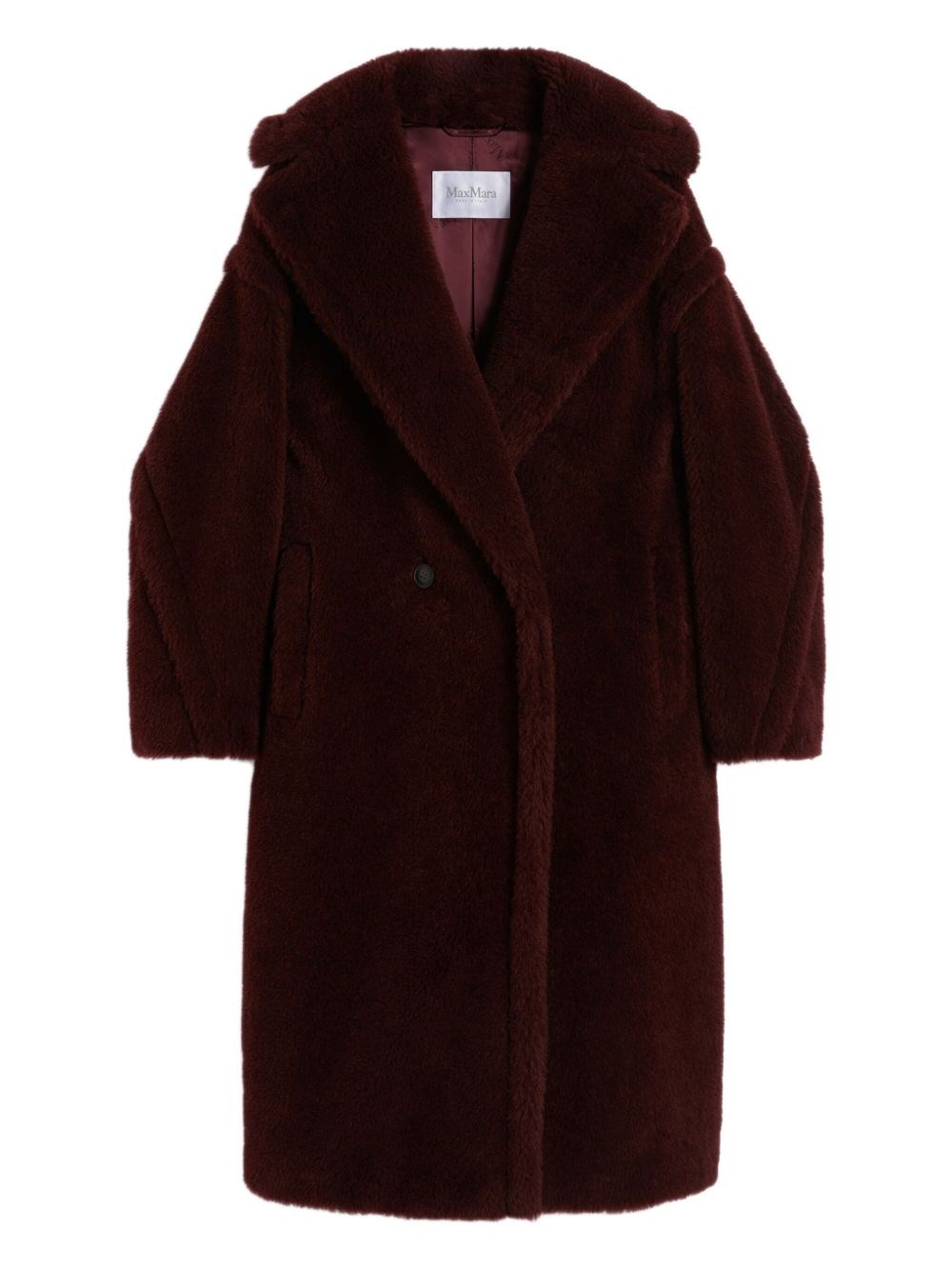 Max Mara Cherry Tedgirl Teddy Bear Icon Coat Coat In Red