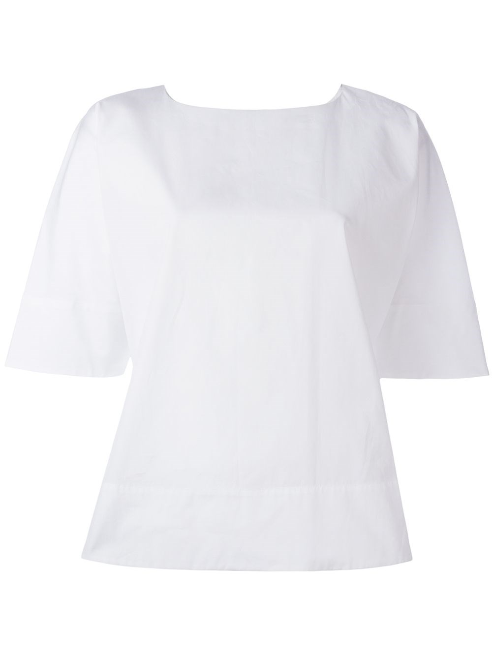Alberto Biani Blouse With Back Pleats In White