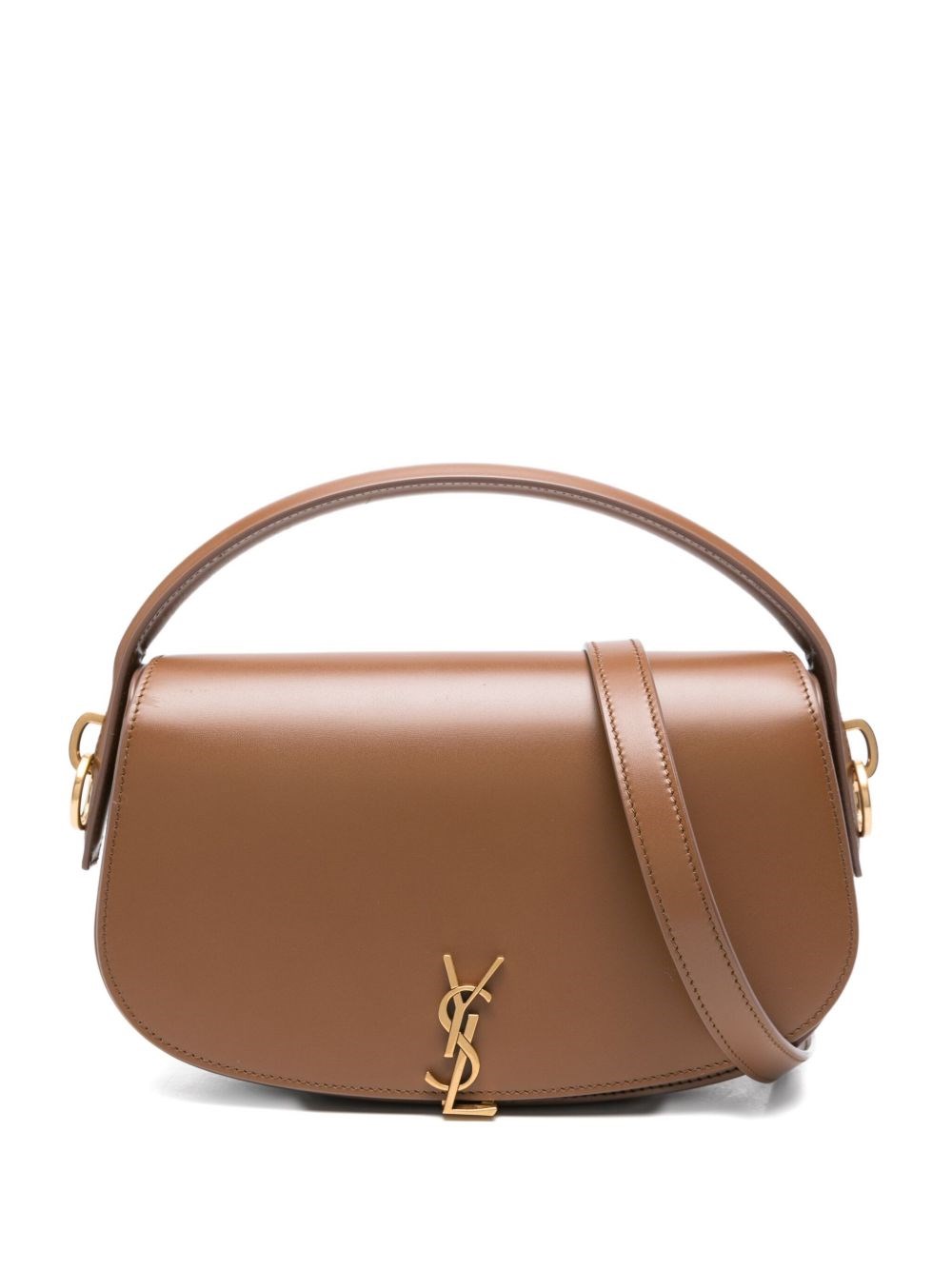 Saint Laurent Leather Shoulder Bag In Orange