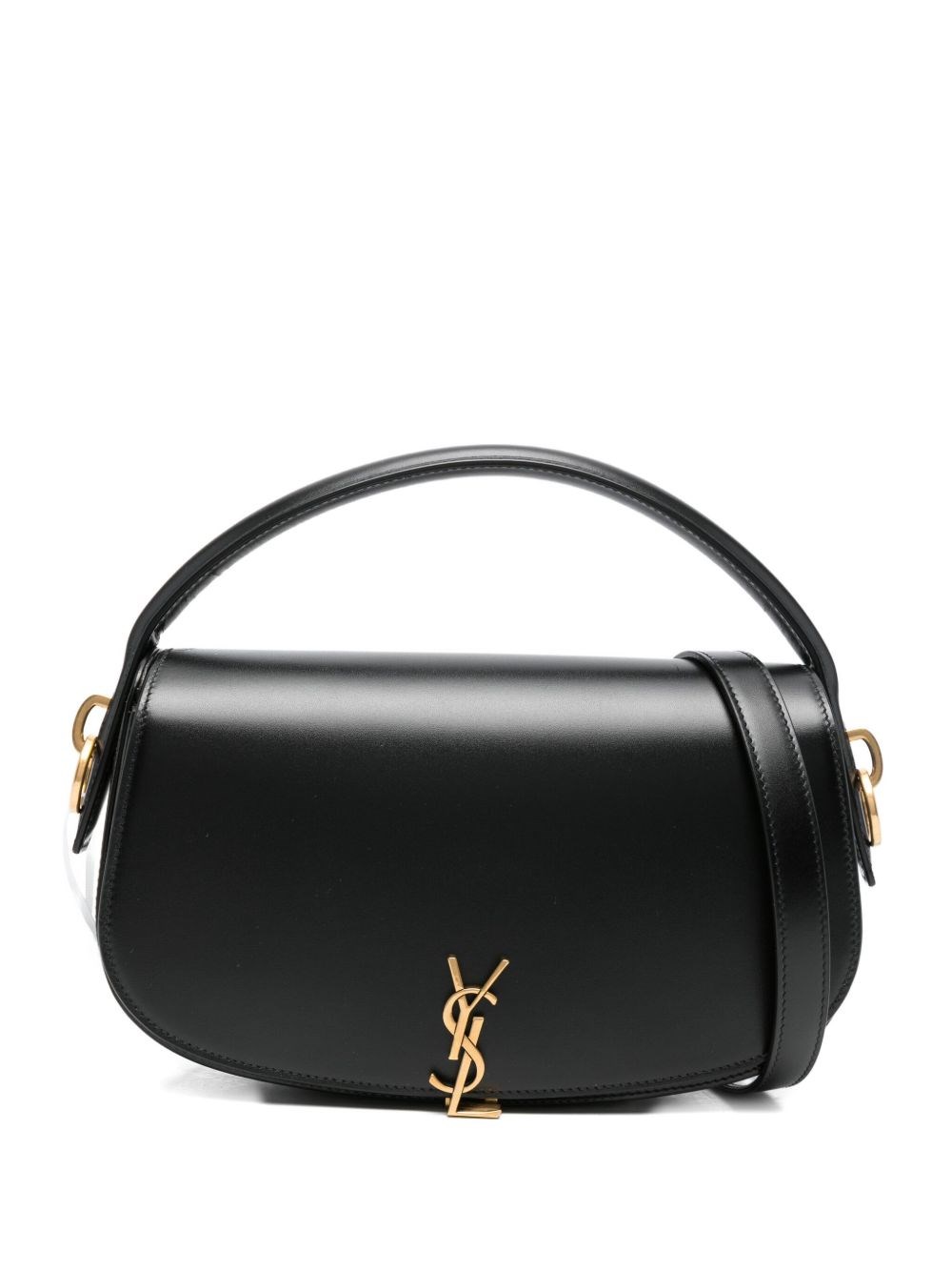 Saint Laurent Shoulder Bag With Application In Black