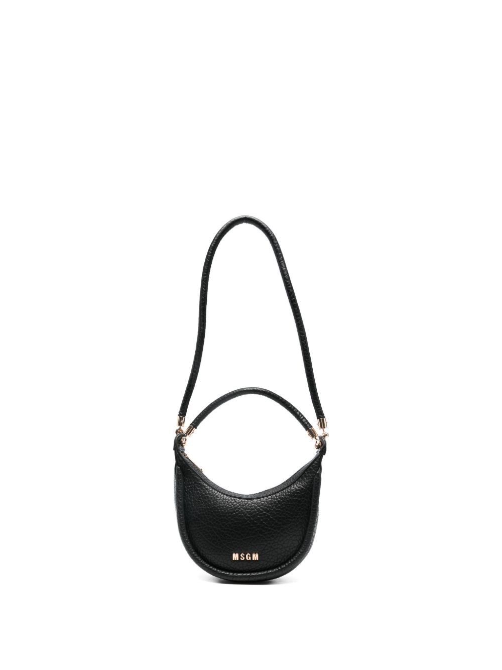 Msgm Kids Black Logo Crossbody Bag