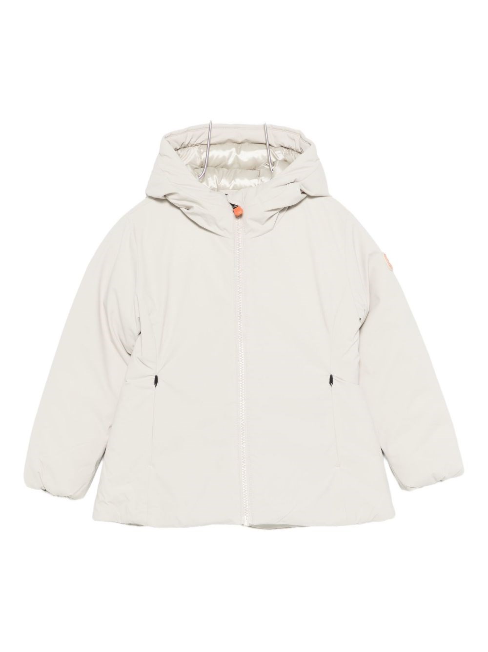 Save The Duck Kids White Padded Jacket With Hood In White