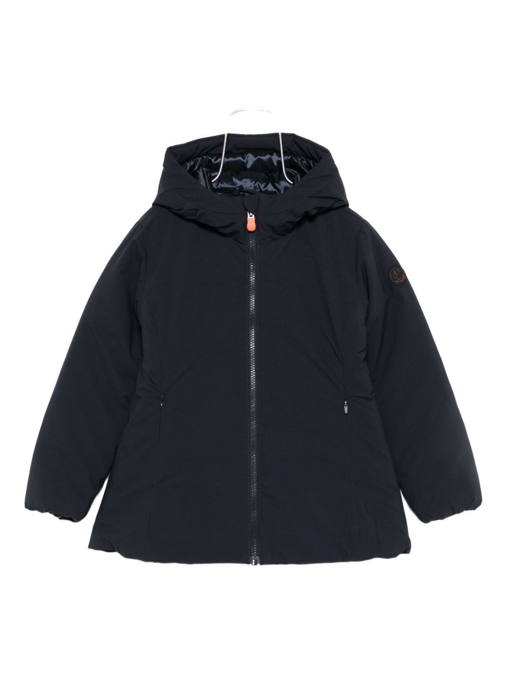 Save The Duck Kids Blue Padded Jacket With Hood In Blue