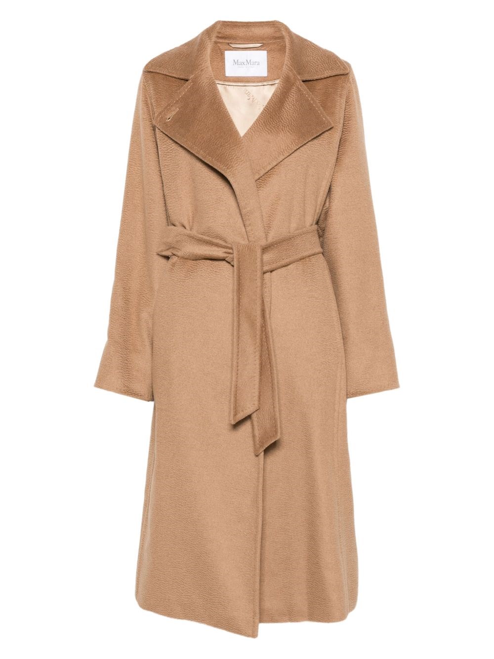 Max Mara Belted Coat In White