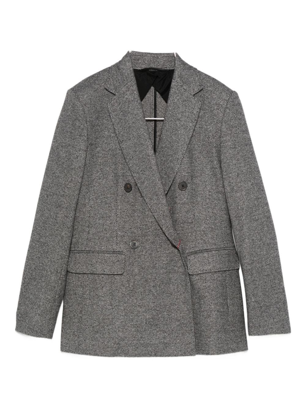 Max Mara Double-breasted Blazer In Gray