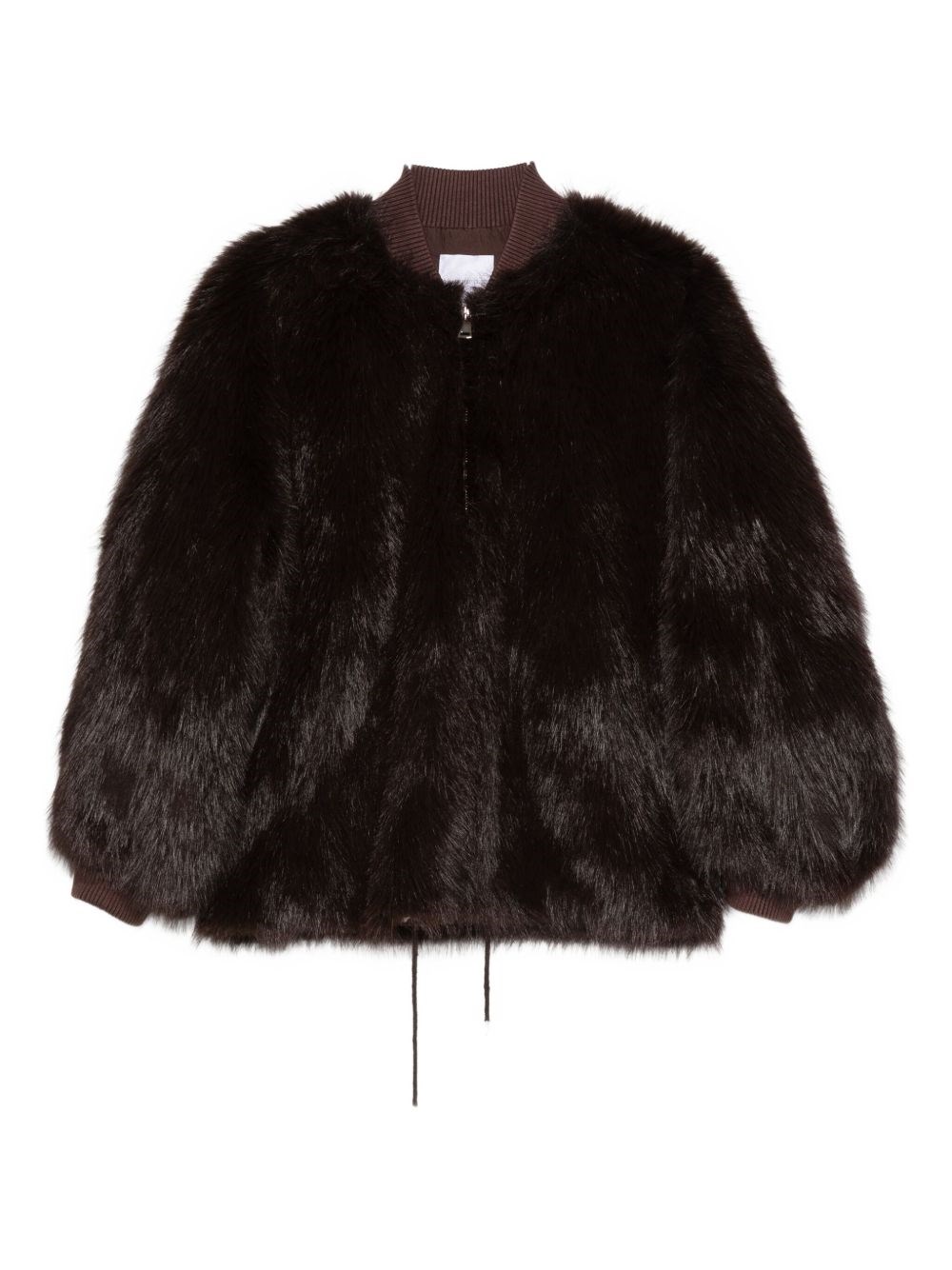 Cenere Gb Faux Fur Bomber Jacket In Brown