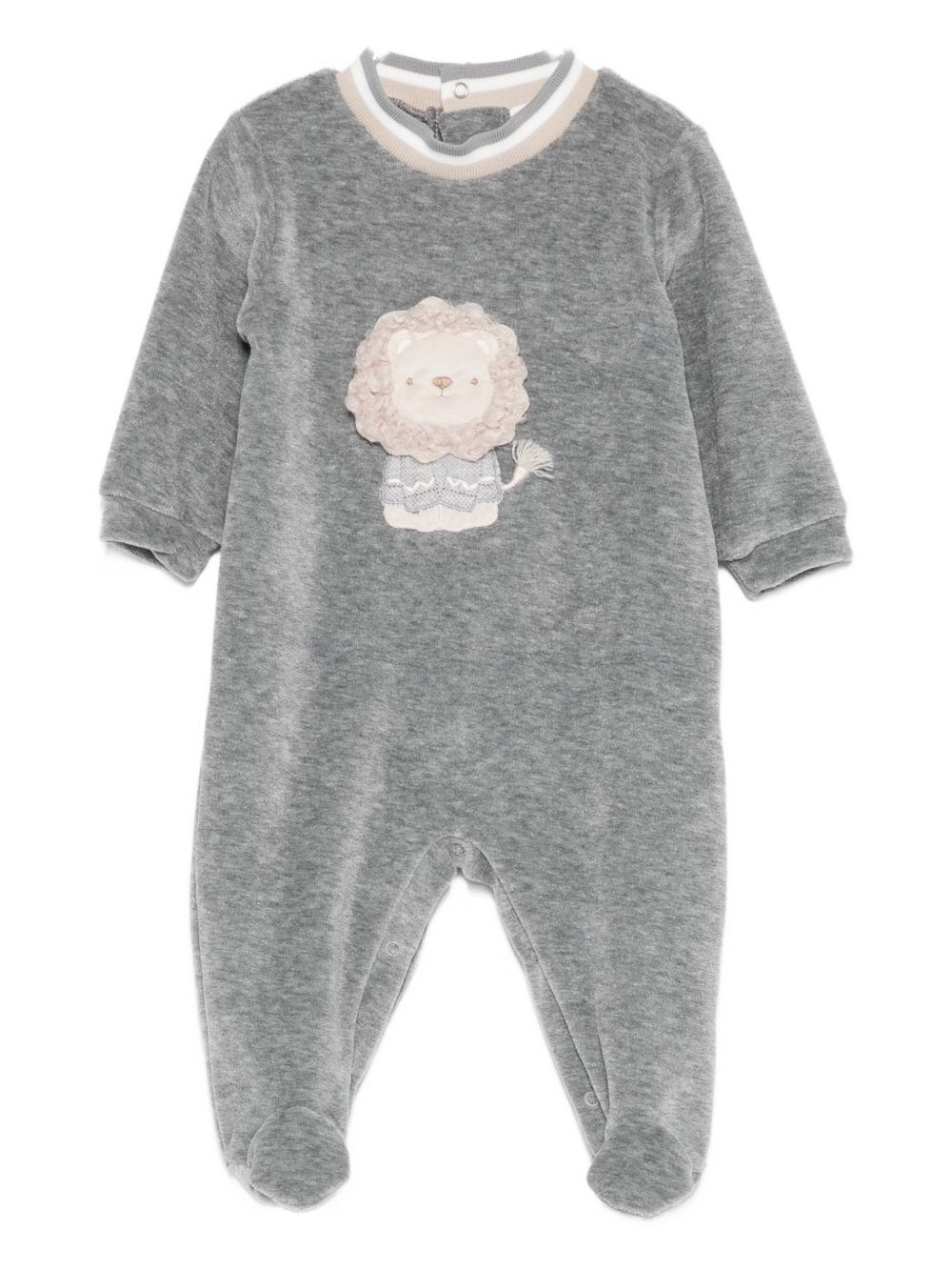 Lalalù Lalalu Tiger Print Pajama In Gray