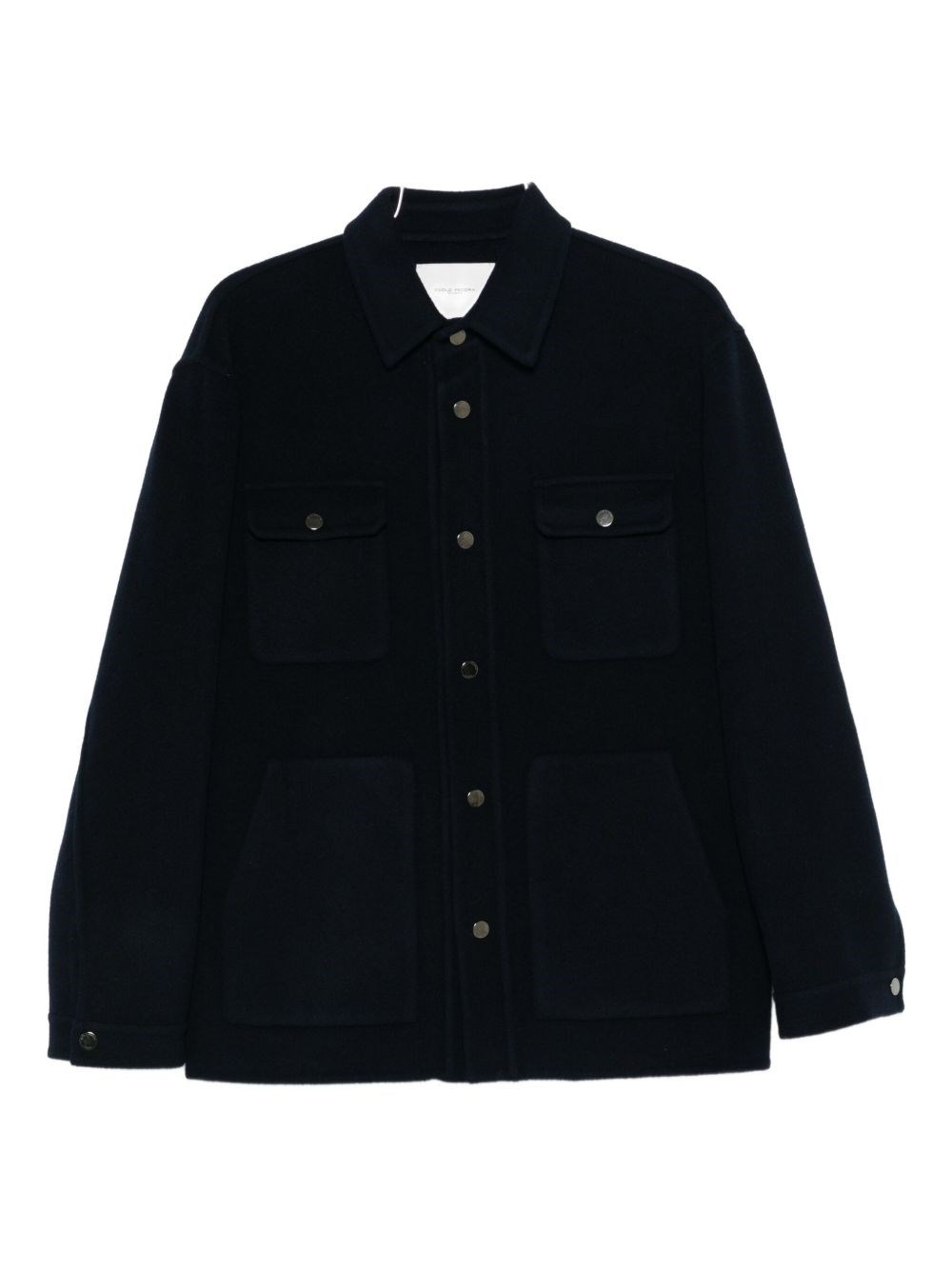 Paolo Pecora Long-sleeved Casual Jacket In Black