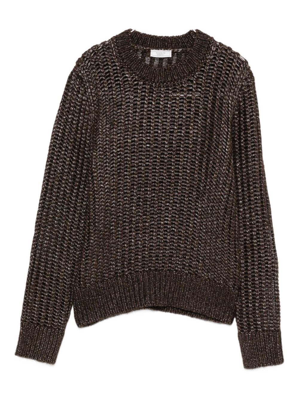 Peserico Crew Neck Sweater In Animal Print