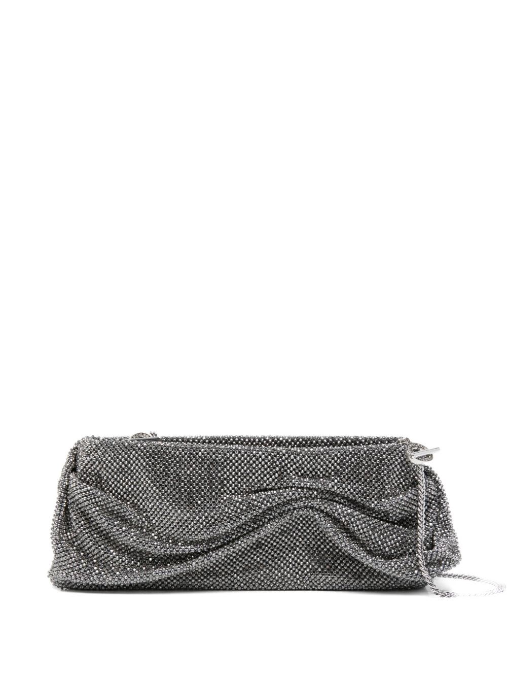 Benedetta Bruzziches Strap-chain Clutch Bag In Silver