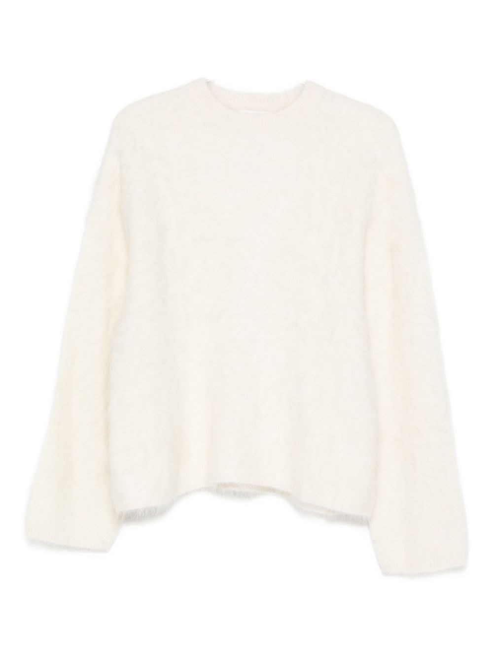 Soft Goat Long-sleeve Crew-neck Knitwear In White