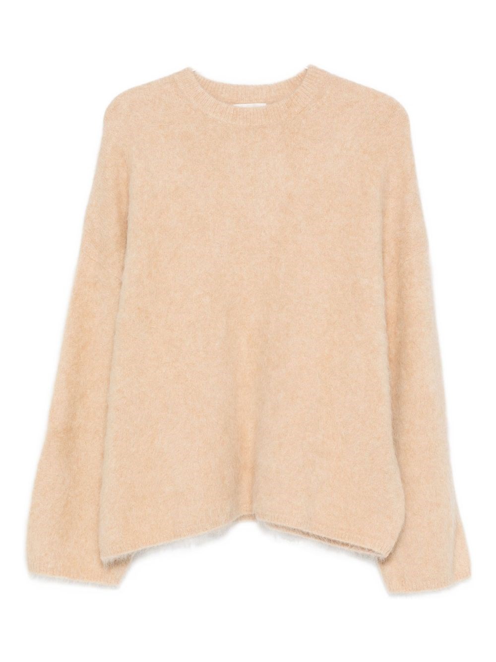 Soft Goat Crew-neck Long-sleeve Knitwear In Nude