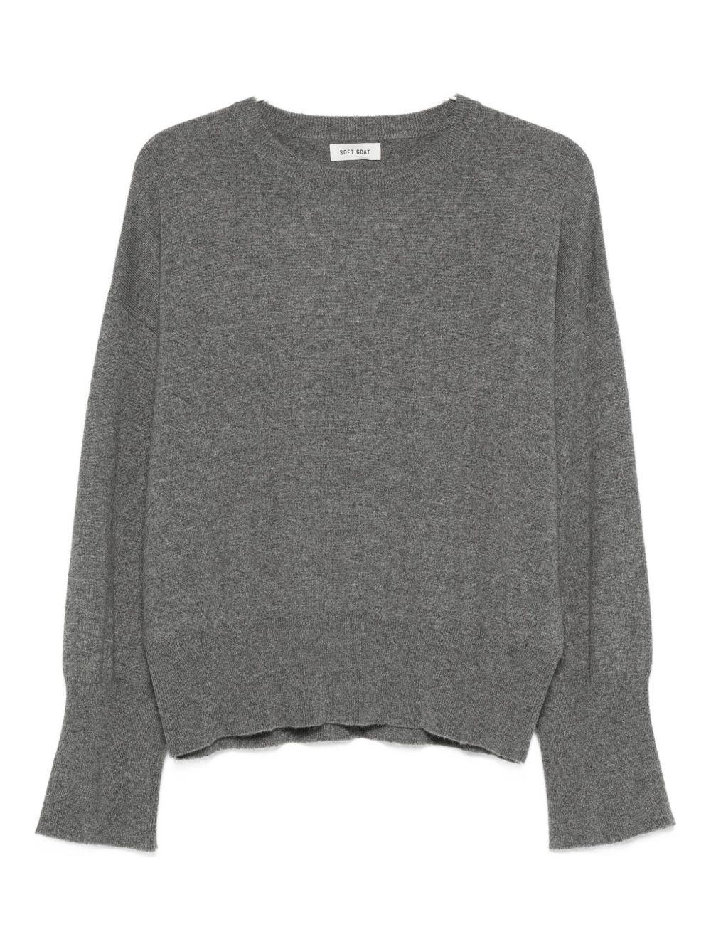 Soft Goat Long-sleeve Cre-neck Knitwear In Gray