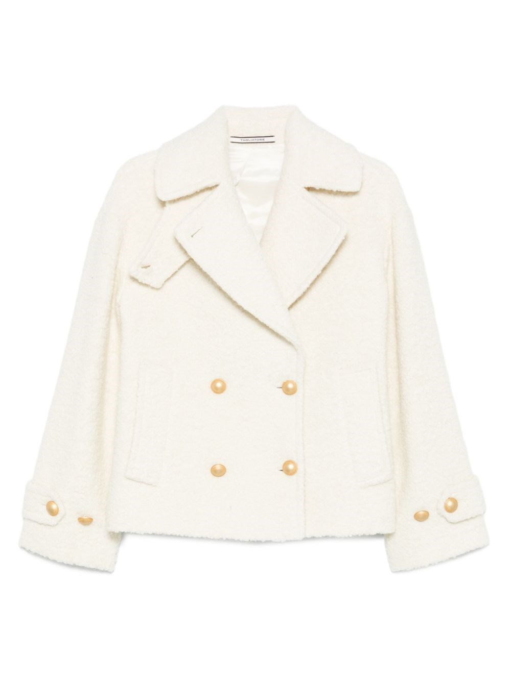 Tagliatore Short Coat In White