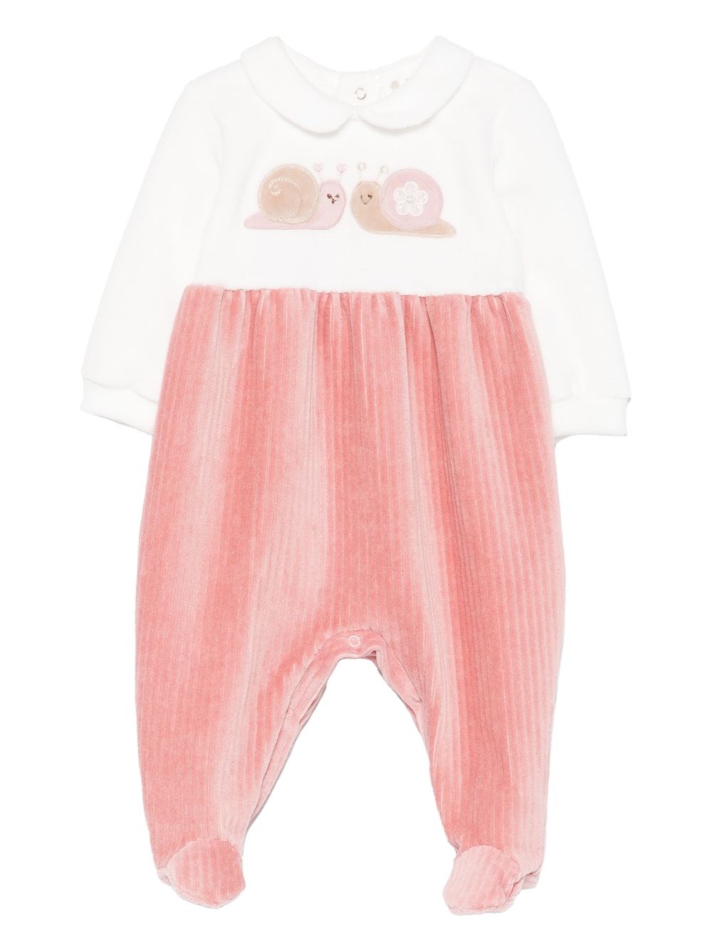 Lalalù Lalalu Snail Appliqué Pajamas In White