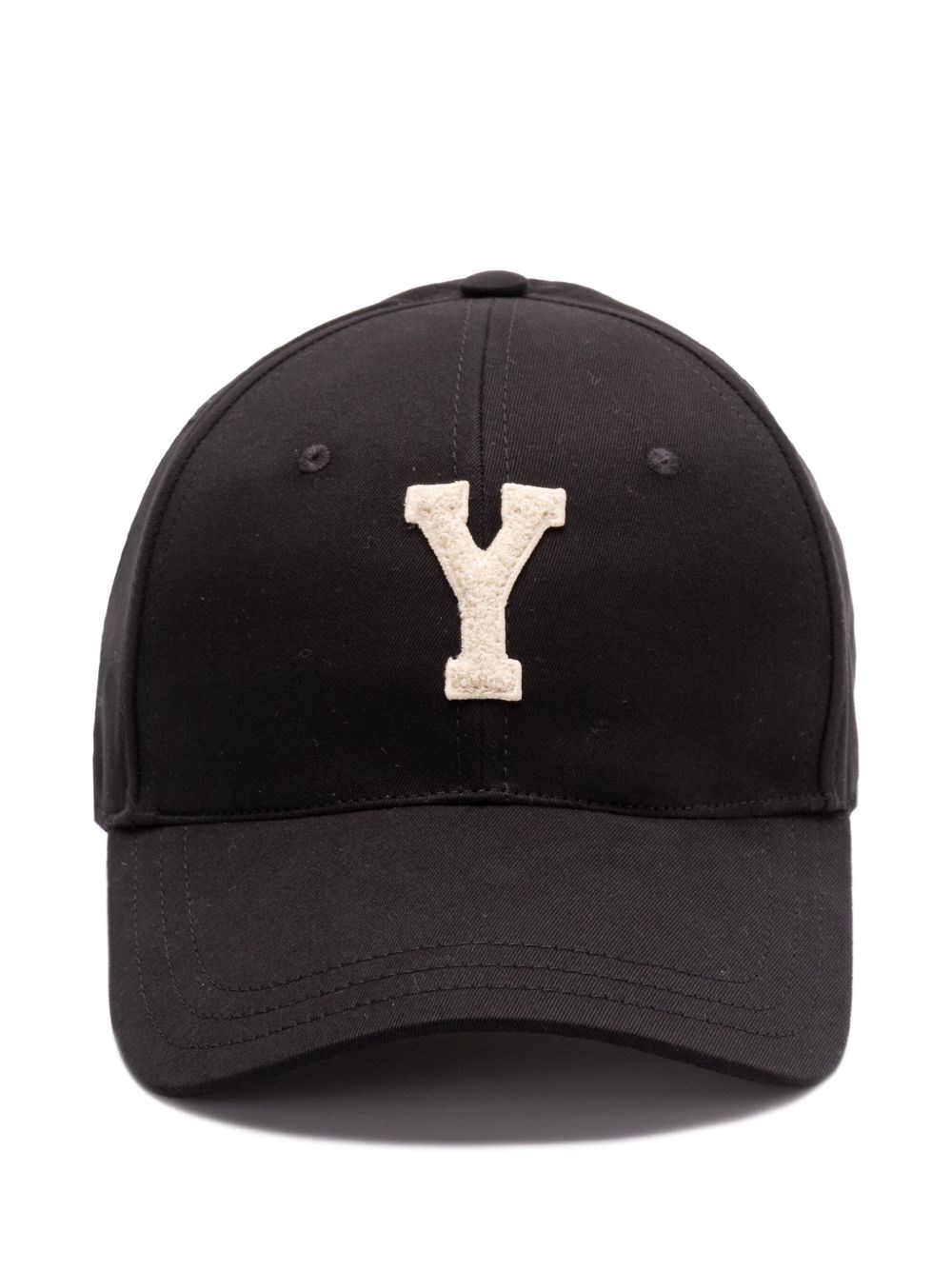 Saint Laurent Baseball Cap "y" In Black
