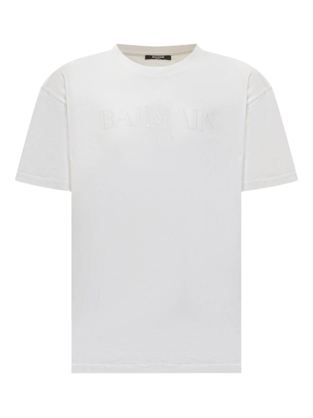 Balmain Kids T-shirt With Embossed Logo In White