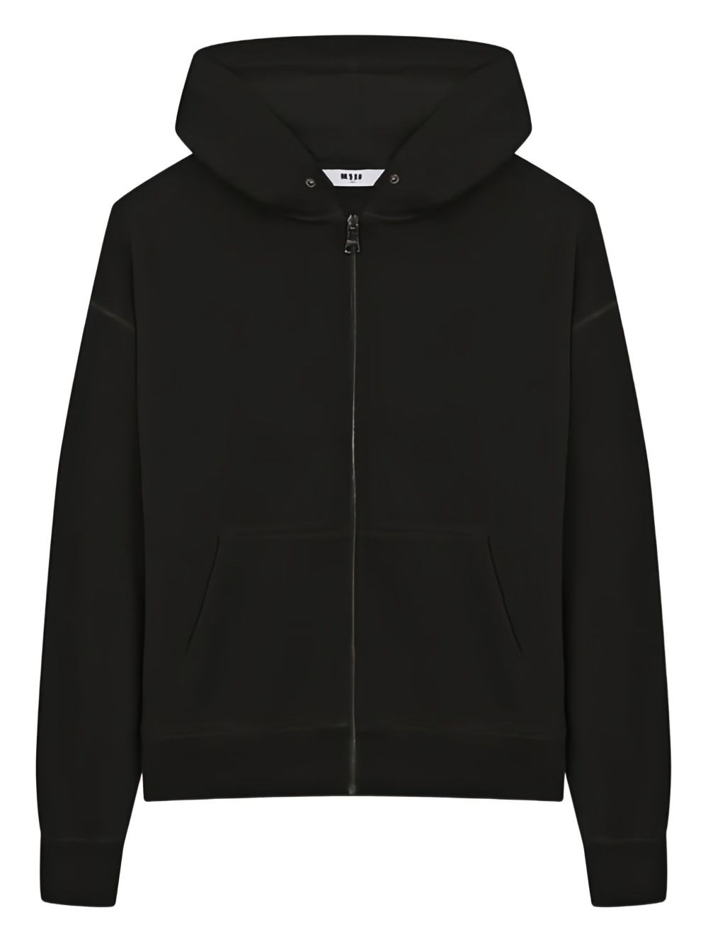 Msgm Kids Zip-up Sweatshirt In Black