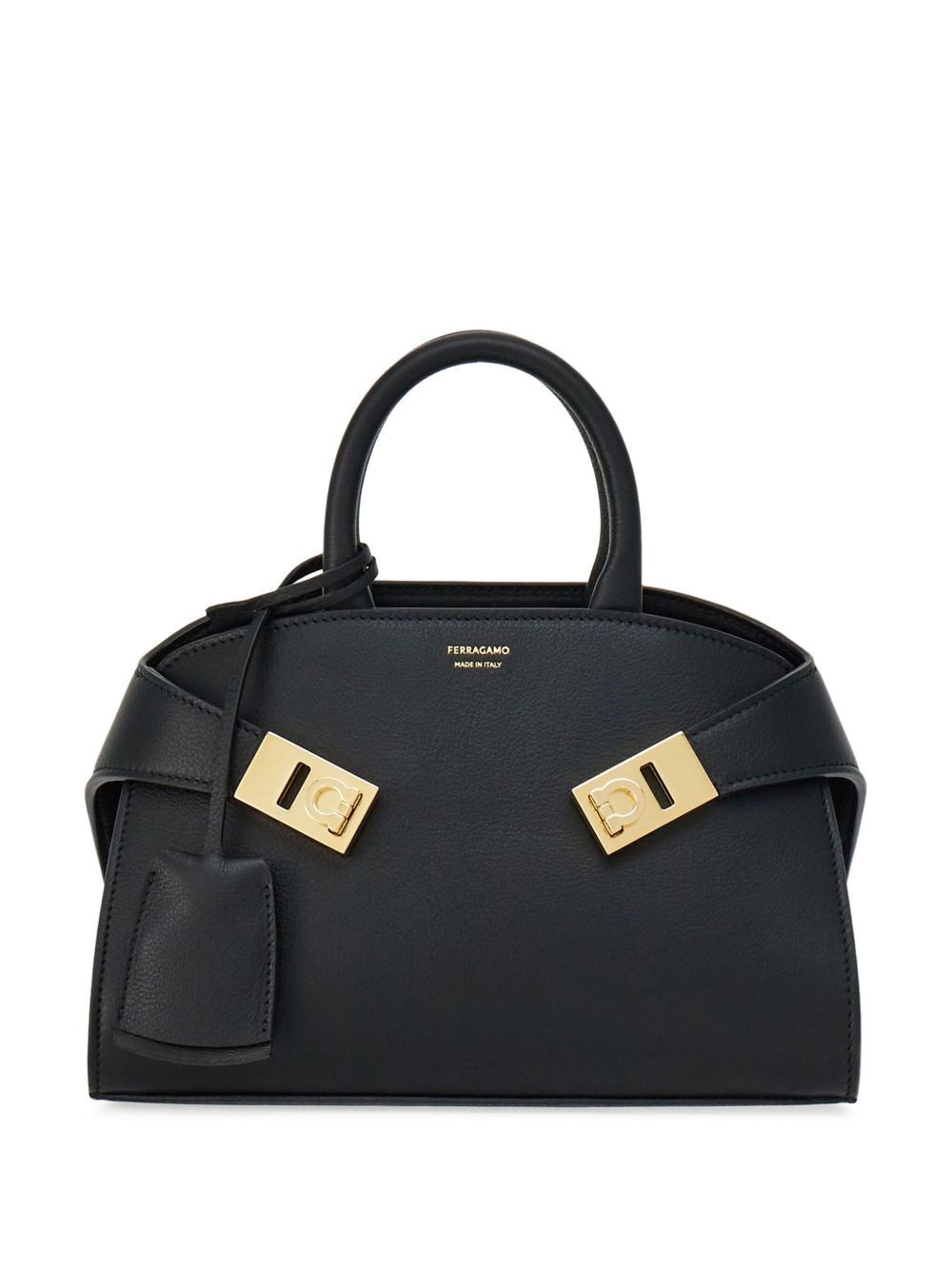 Ferragamo Small Hug Tote Bag In Black