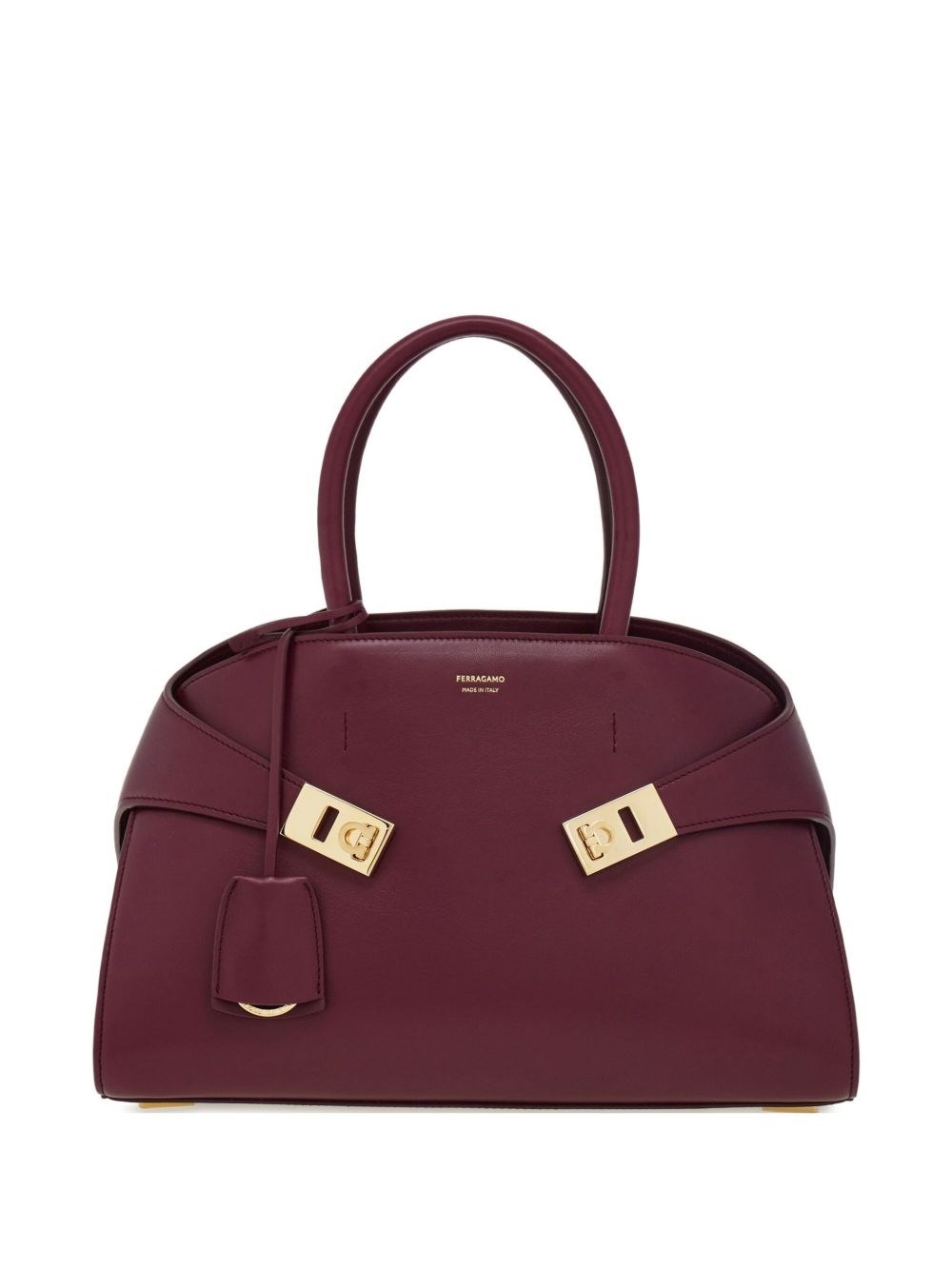 Ferragamo Hug Medium Leather Tote Bag In Red
