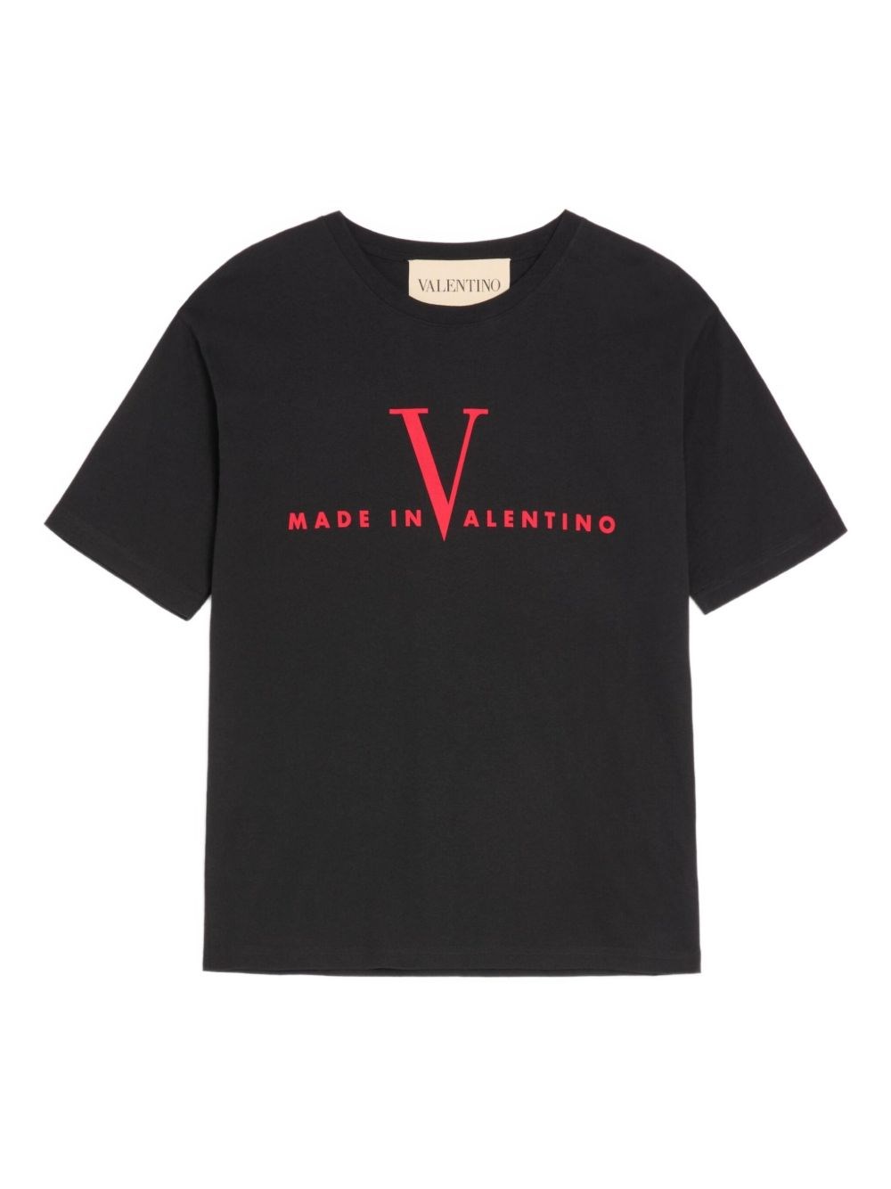 Valentino Garavani Uomo Nero T-Shirt Con Stampa "Made In"