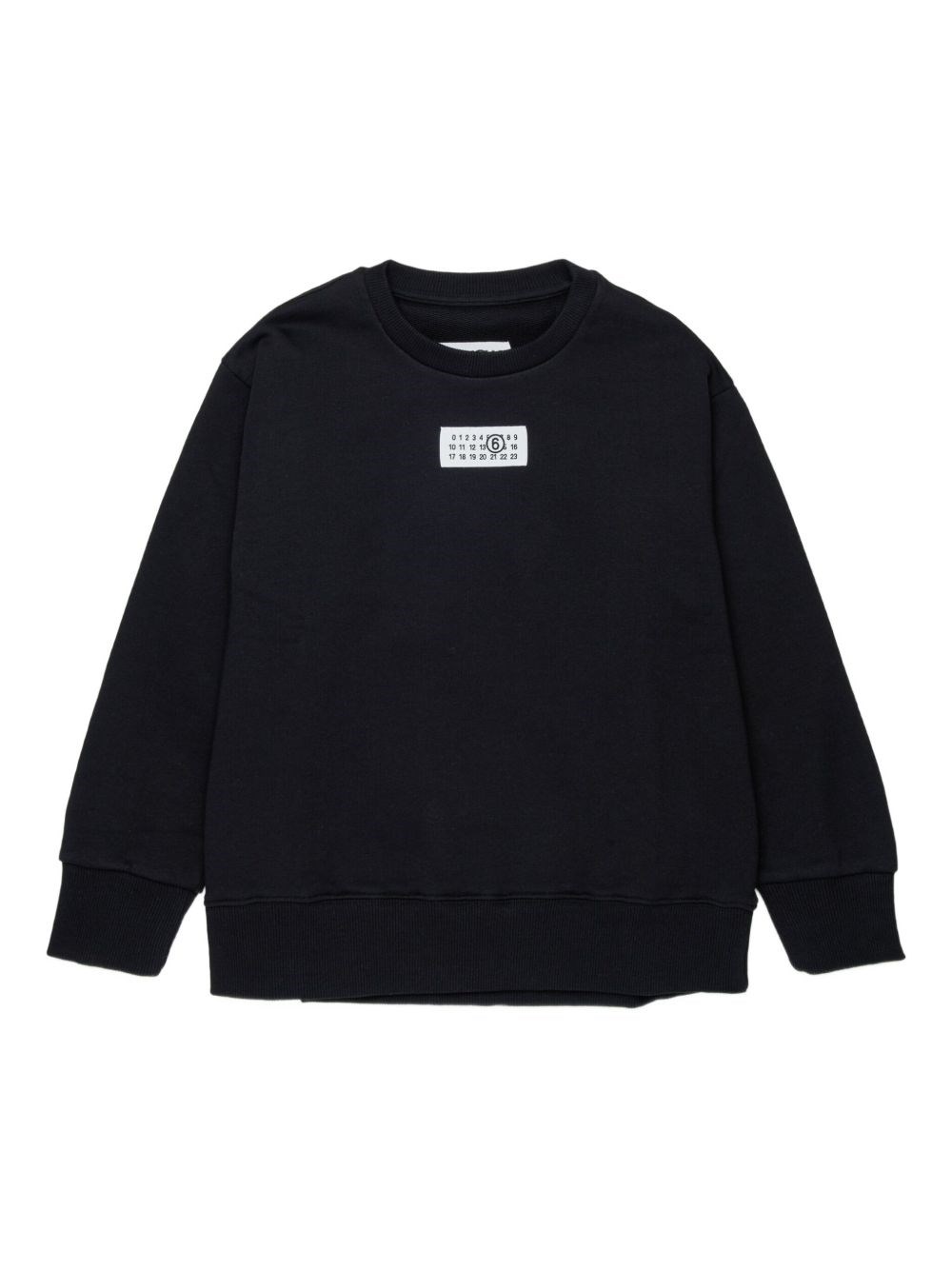 Mm6 Maison Margiela Kids Ragazzo Nero Felpa Con Applicazione